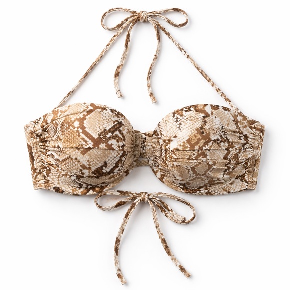 Shade & Shore Other - Shade & Shore Women's Swimsuit Top Size 34C Beautiful Snakeskin New